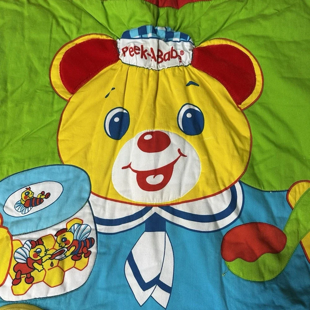 Vintage‎ Peek A Babe Activity Mat Blanket Play Baby Tummy Time